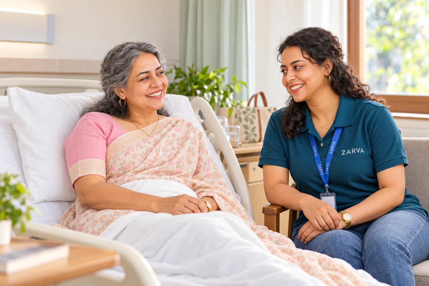 Existing Zarva illustration of hospital bystander companionship