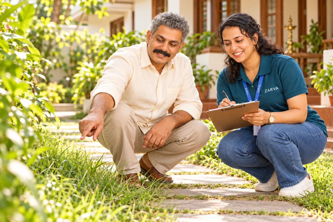 Zarva illustration: The garden & pathway